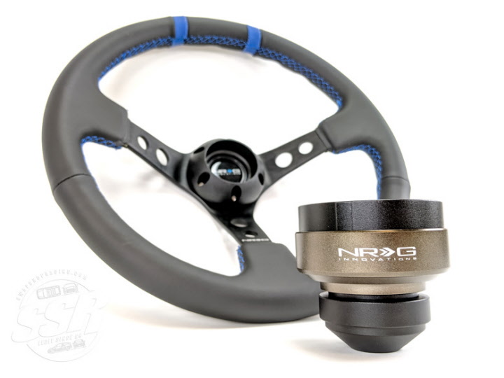 Adapter For 90-93 Accord Dark Wood Aluminum Center Deep Dish Steering Wheel