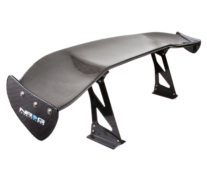 NRG CARB-A690 69 Black Real Carbon Fiber Race JDM GT-Style Rear Trunk Spoiler/Wing+Brackets Universal