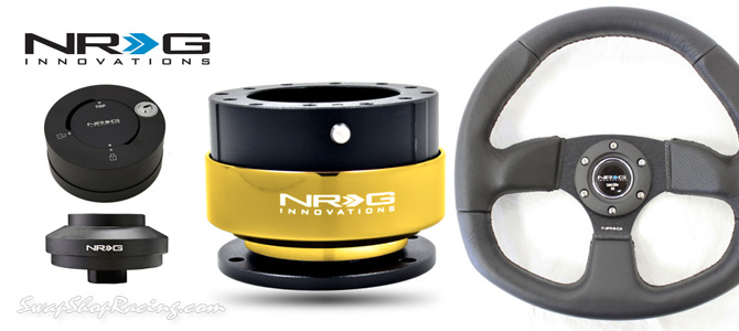 NRG 320MM Steering Wheel Hub Quick Release Combo Black Compatible with Honda Prelude 97-01
