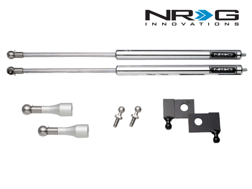 NRG Hood Bonnet Damper Kit Carbon Fiber CF For 03-08 Nissan 350Z Z33 & 03-07 G35 