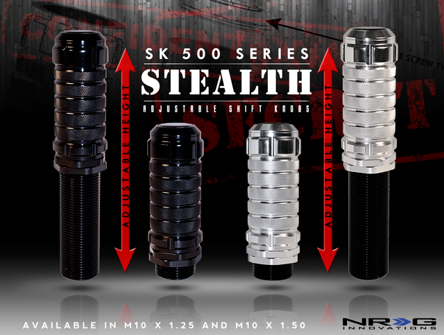 M10 x 1.25 NRG Shift Knob The Baton Adjustable Shift Knob Part # SK-550CF-1 